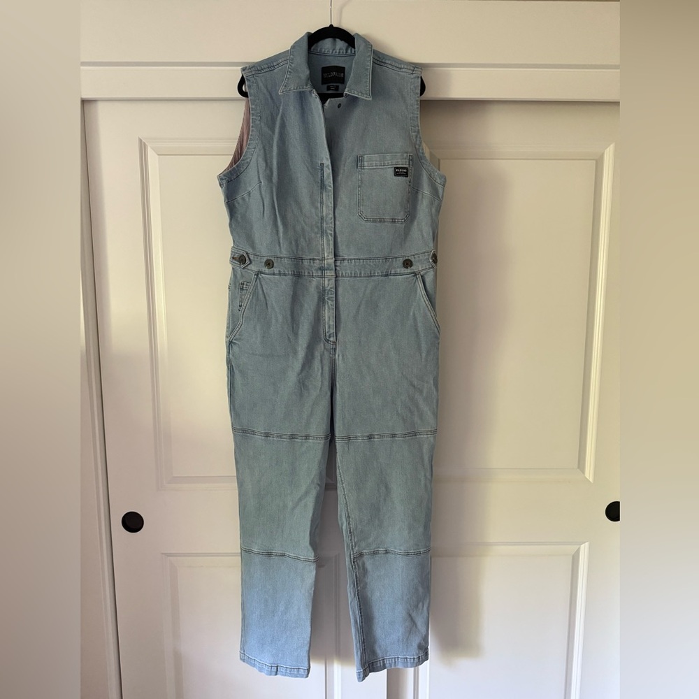 Wildfang Essential Denim High Waisted Sleeveless Coverall